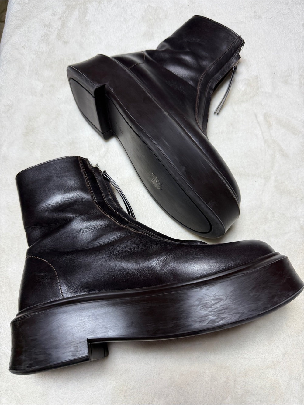 The Row Zipped Booties Size 38 1/2 In Great Pre-Loved shape 👢 - Picture 13 of 15